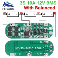 3S 10A 12V Lithium Battery Charging Circuit Board For 18650 Li-ion Battery BMS 11.1V 12.6V