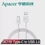 【Apacer宇瞻 】DC110 Type-C to USB2.0 傳輸線_ 白色(1m)