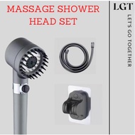 [LGT] Shower Head High Pressure Head Massage 3 Modes Detachable with Filter