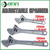 Adjustable Spanner / Spanar 8inches (200mm) / 10inches (250mm) / 12inches (300mm) (1 Piece)