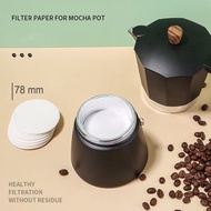 R3S One Two Cups Coffee Filter Paper Moka Pot 100 Pcs 78mm - Oj-1 - White R3WS
