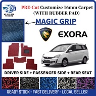 PROTON EXORA Carpet (5pcs/set) 16MM magic grip carpet Car Kereta Karpet Kapet Specialist Capet