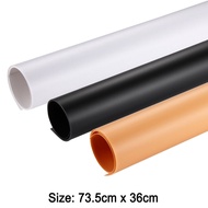 3 PCS PULUZ PVC Paper Photography Background Kits Black + White + Yellow Colors Backdrop For Studio
