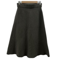 Ebure Skirt Knit khaki gray Size 3 Women Long Direct from Japan Secondhand