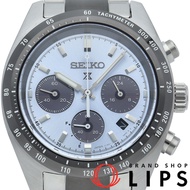 精工 Prospex Speedtimer 太陽能計時表，全球限量發行 10,000 枚，型號 Prospex SBDL093/V192-0AG0，不銹鋼材質，男士腕錶，冰藍色錶盤，成色極佳，帶錶盒和