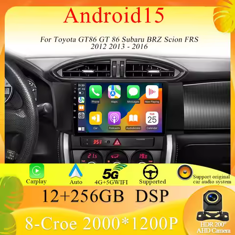Android 16 For Toyota GT86 GT 86 Subaru BRZ Scion FRS 2012 - 2016 Car 4G WF GPS Navigation Radio And