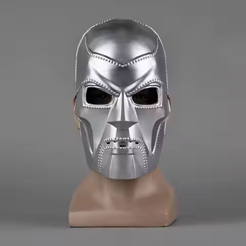 Dr Doom Mask Skull PVC Metal Fantastic Four Demon Victor Von Doom Helmet Full Face Masques Fancy Par
