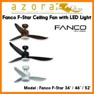 Fanco F-Star DC Motor Ceiling Fan with LED Light (36' / 46' / 52')