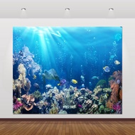 Under The Sea Backdrop 10x8ft Ocean Seabed Underwater World Turtle Coral Reef Deep Sea Photography B