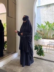 Setelan gamis syari abaya french khimar