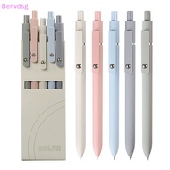 Benvdsg&gt; 5PCS/Pack 0.5MM Morandi Gel Pen Sets Black Refill Wrig Gel Ink Pen For Student Soft Touch Stationery Pen School Supply well
