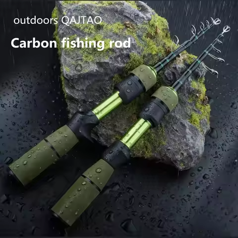 2026 New Carbon Shrink Fishing Rod, Variable Diameter Handle, Gun Handle Fishing Rod, Fishing Equipm