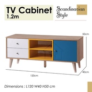 TV CABINET 1.2M / HALL CABINET / MEDIA STORAGE/TV CONSOLE/TV RACK/TV STAND/ MEDIA CABINET/LIVING HAL
