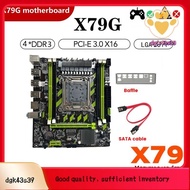 X79G Motherboard+ Cable+Bezel LGA2011 4XDDR3 RECC Slot M.2 NVME PCI-E X16 6XUSB2.0 SATA3.0 Server Ga