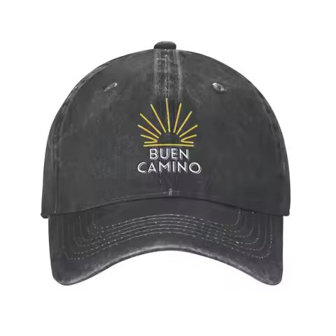 Custom Cool Cotton Buen Camino Santiago Pilgrim Baseball Cap for Men Women Custom Adjustable Unisex