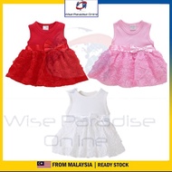 Baby Girl 3D Rose Dress full moon girl dress one-year-old dress baby princess