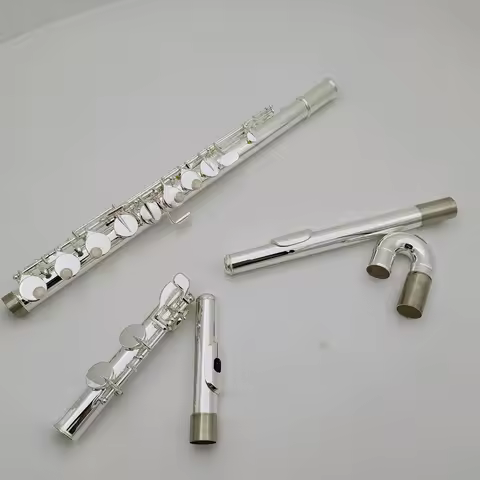 Brand New Muramatsu Alto Flute G Tune 16 Closed Hole Keys Sliver Plated Musical Instrument with case