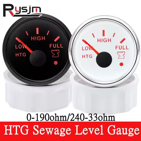 Digital / Pointer 52mm Gauge HTG Sewage Level Meter with Warning for Water Sewage Level Gauge 0-190o