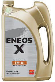 ENEOS น้ำมันเครื่องเบนซิน, 5w-30, Fully Synthetic, API SP, SAE 5W-30, เอเนออส ซุปเปอร์ ฟูลลี่ซิน, Moter oil น้ำมันเครื่องเบนซิล 100% Fully Synthetic ENEOS X ขนาด4+1ลิตร