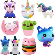 PU Unicorn bear Animals Squishy jumbo cute Slow Rising Kawaii Squish Toy for Kids anti Stress Reliever Decompression toy