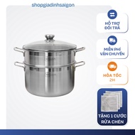 HTCOOK STEAMER SET 30CM Steamer Pot Stainless Steel Pot