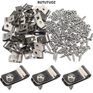 BUTUTUOZ 100pcs Fence Clamp Livestock Cattle Panel Chain Link Fence Ties Metal Fence