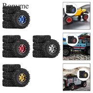 [Ronyme] 4 RC Wheels And Tires, Professional Replacement Parts, Mounting Connectors, Lightweight DIY