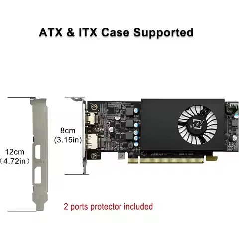 US Shipping Hot New Low Profile Radeon RX 550 4GB GDDR5 Gaming Graphics Card for Desktop Mini PC SFF