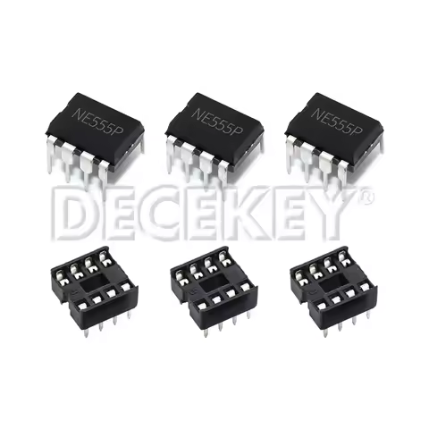 20Pcs , (10 Each) NE555 NE555P IC 555 Timer Programming Oscillator Chip & 8 Pin DIP Sockets