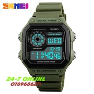SKMEI 2126 Top Digital Mens Waterproof Electronic WristWatches Fashion PU Band Sports Watch (50mm)