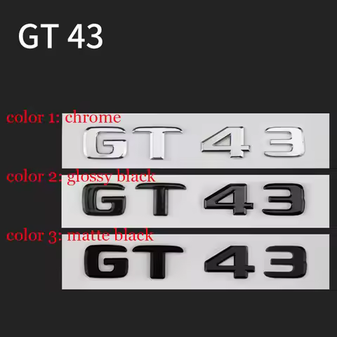 Car Styling Trunk Sticker GT 43 Emblem Sticker for Mercedes Benz AMG GT GT43 GT50 GTR GTS GTC C63S E