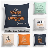 Sofa Cushion Cover Bible Verse 40x40cm Christian Motivation quote