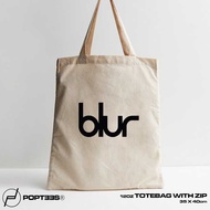 BLUR ZIP TOTE BAG 12 OZ ROCK BAND TOTES