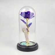 Lampu Led Mawar Gift Box Bunga Artificial Aesthetic Dekorasi Rumah Kamar (Ess mild Grape)