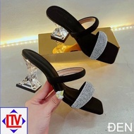 Women's sandals with diamonds 7 centimeters high