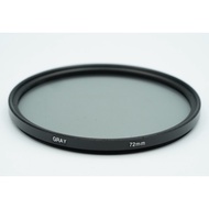 Grey Filter 72mm Color Lens Filter 72 mm Camera Filters - Grey Filter