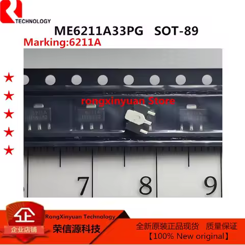 ME6211A33PG 6211A SOT-89 3.3V ME6211A33 High Speed LDO Regulators, High PSRR, Low noise 100% New ori