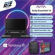 [CLEAR STOCK] Avita Essential 14 (N4020, 128GB SSD, 4GB DDR4, WIN 10 H S MODE, FREE BACKPACK)