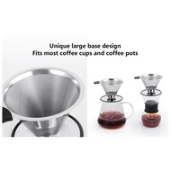 1 Piece Stainless Steel Cone Coffee Dripper Slow Drip Coffee Filter Paperless and Reusable Ultra Fin