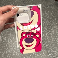 For iPhone Case Transparent Shipped From Thailand Happy Little Bear 17 11 12 13 14 15 16 PRO MAX X X