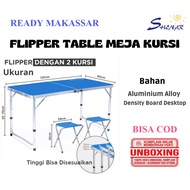 Easy To Carry! Flipper FOLDABLE TABLE Multifunctional Folding TABLE Outdoor Suitcase Table1 Get 2 Chairs