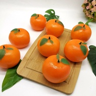 🍊เหมือนจริง 1ชิ้น 10 ชิ้น ผลไม้ ส้มปลอม สำหรับตกแต่ง ผลไม้ปลอม ผลไม้ส้ม ส้มปลอมพร้อมใบ สําหรับตกแต่ง
