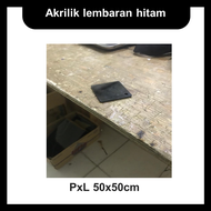 Akrilik lembaran hitam PxL 50x50cm 3mm
