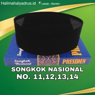 Songkok Nasional Besar / Jumbo / Raksasa ( Warna Hitam - 2 AC - Polos ) 10 11 12 13 14 Tinggi 10 CM 