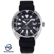 Seiko SRPC37J1 Prospex Analog Automatic Mini Turtle Black Dial  Silicone Strap Divers 200M Men's Watch