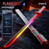Colorful Streamer Glowing Sparkblade Sword Toys with Spark & Smoke Effect Light Sword Collectible Co