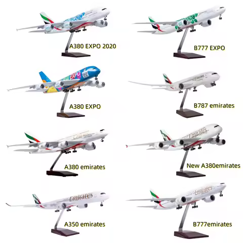 2025 New Type Diecast Model A380 Emirates Airways B777 Emirates Airline Aircraft Model Expo 2020 Dub