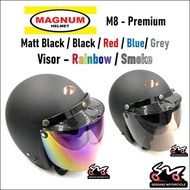 Magnum Helmet M8 With Rainbow Smoke Visor Topi Keledar M8 Premium SGV99 SGV 99 MS88