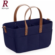 Baby Felt Storage Nursery Organizer Basket Infant Diaper Bag with Handle Changing Nappy Kids Storage