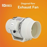 BSBOSS Exhaust Diagonal Flow Pressurized Fan Bedroom Living Room Toilet Guest Room (4"/6"/8")